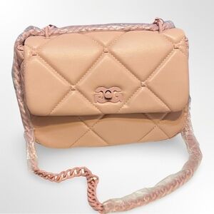 Gilda Paris Quilted Blush Handbag